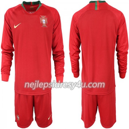 Fotbalový Dres Portugalsko Dětské Domácí MS 2018 Dlouhý Rukáv